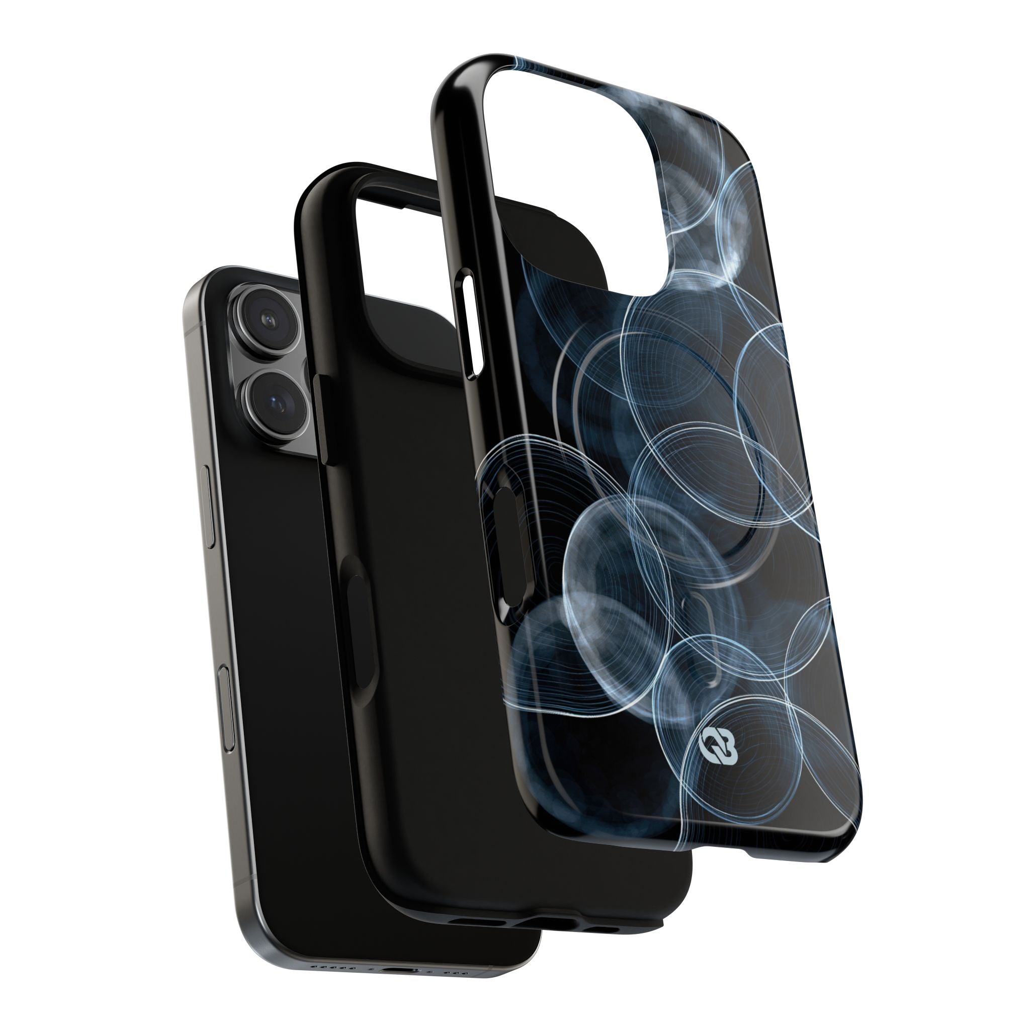 Blue Tough 2.0 Magsafe Phone Case for iPhone - Cyan Pulse Ripple