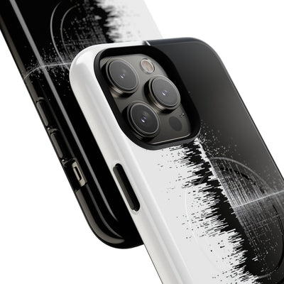 Black Tough 2.0 Magsafe Phone Case for iPhone - Static Signal Split