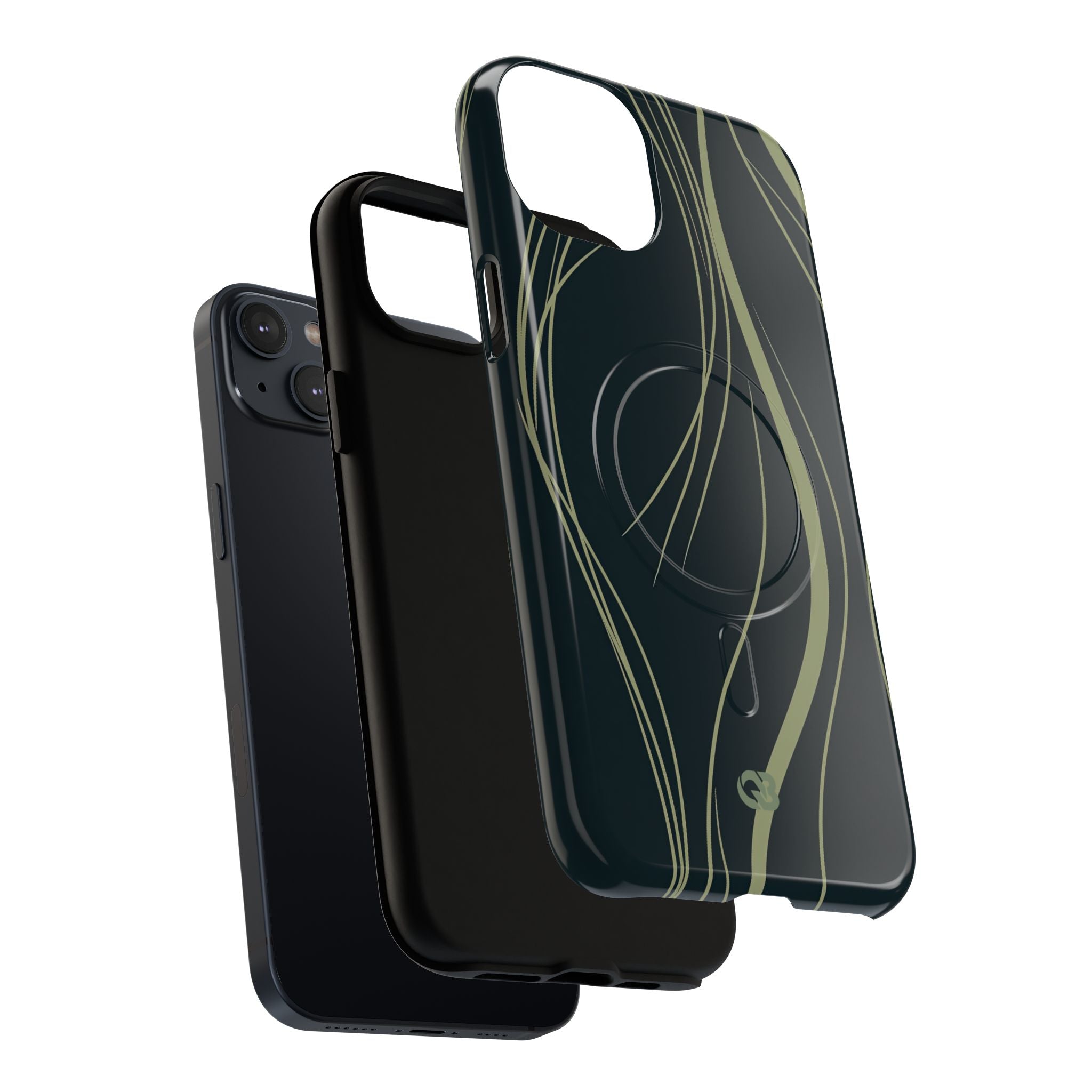 Green Tough 2.0 Magsafe Phone Case for iPhone - Obsidian Sage Flow