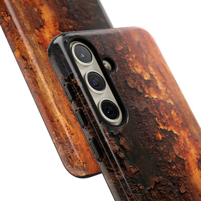 Orange Tough Phone Case for Samsung - Oxidized Iron Crust