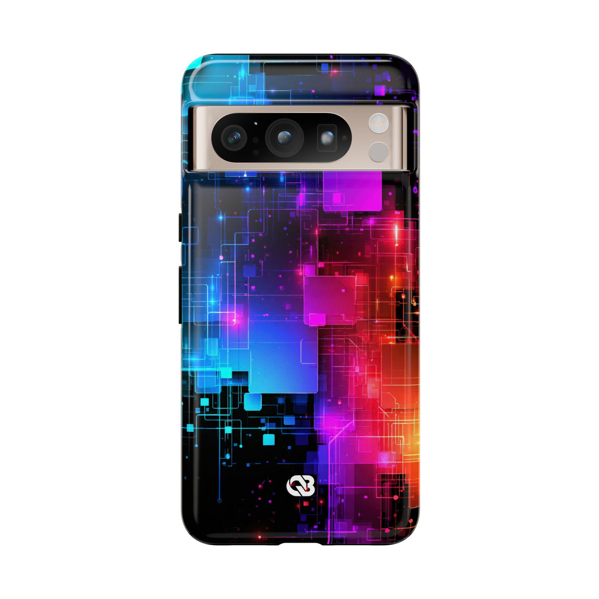 Spectral Circuit Grid · Tough Phone Case for Pixel ·  Black
