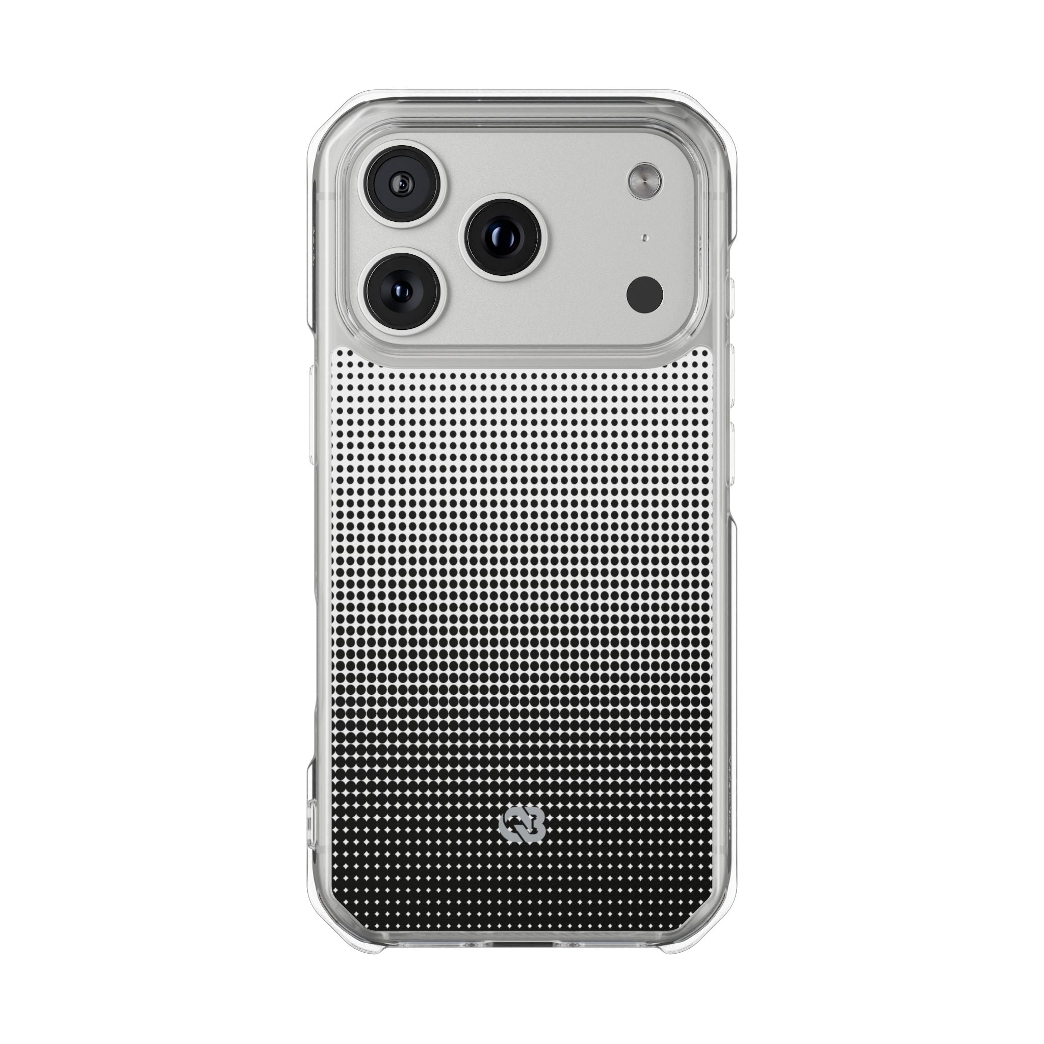 Black Impact MagSafe Phone Case for iPhone - Obsidian Halftone Flux