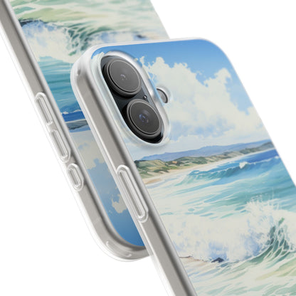 Foamy Wave Breeze iPhone 16 Plus Case - Soft