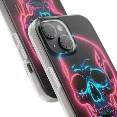 Neon Drip Skull · Lite Phone Case for iPhone ·  Black