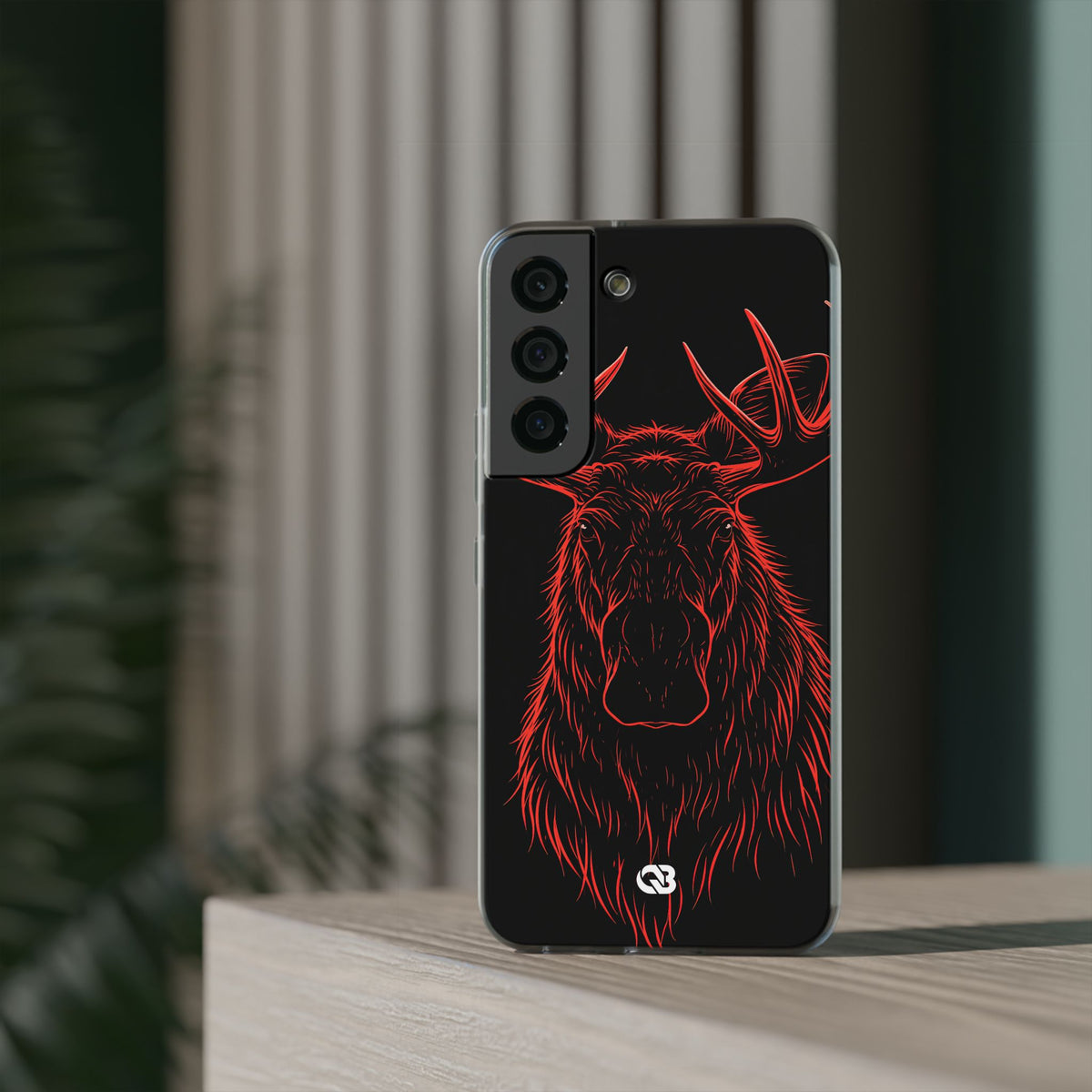Nordic Moose Contour · Lite Phone Case for Samsung · Red