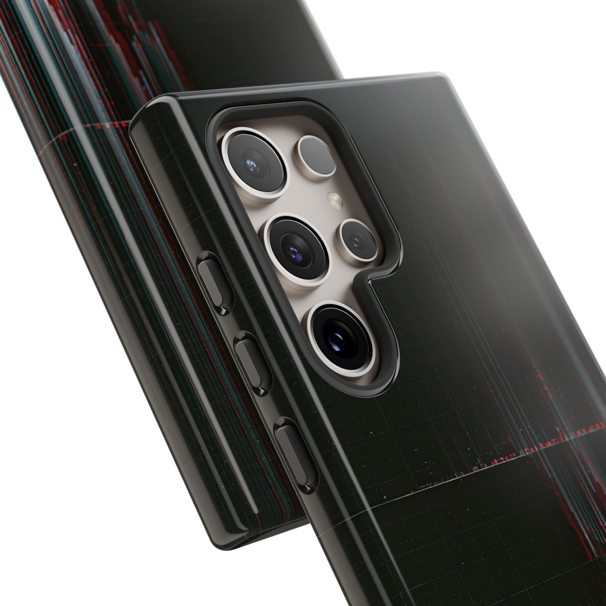 Black Tough Phone Case for Samsung - Corrupted Data Stream