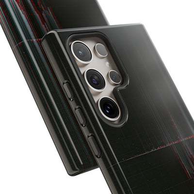 Black Tough Phone Case for Samsung - Corrupted Data Stream