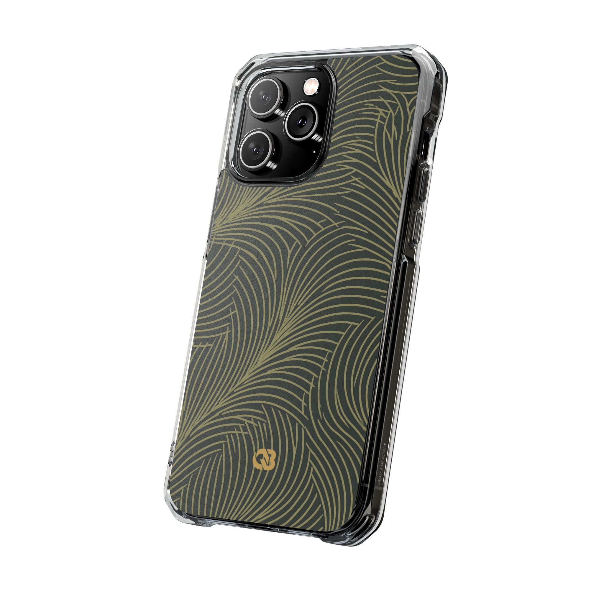Green Impact MagSafe Phone Case for iPhone - Dark Olive Plume