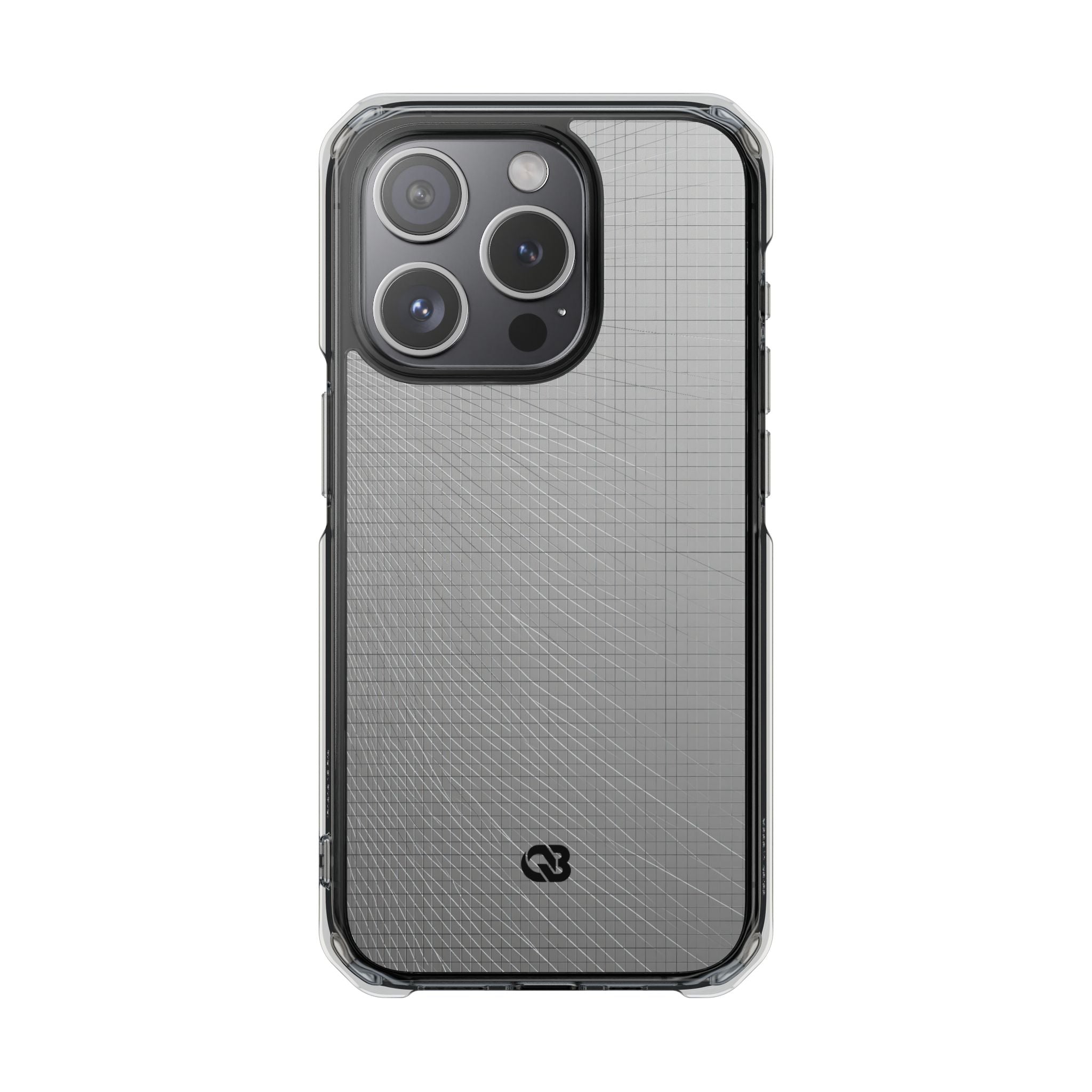Grey Impact MagSafe Phone Case for iPhone - Chrome Mesh Warp