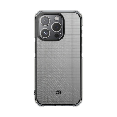 Grey Impact MagSafe Phone Case for iPhone - Chrome Mesh Warp