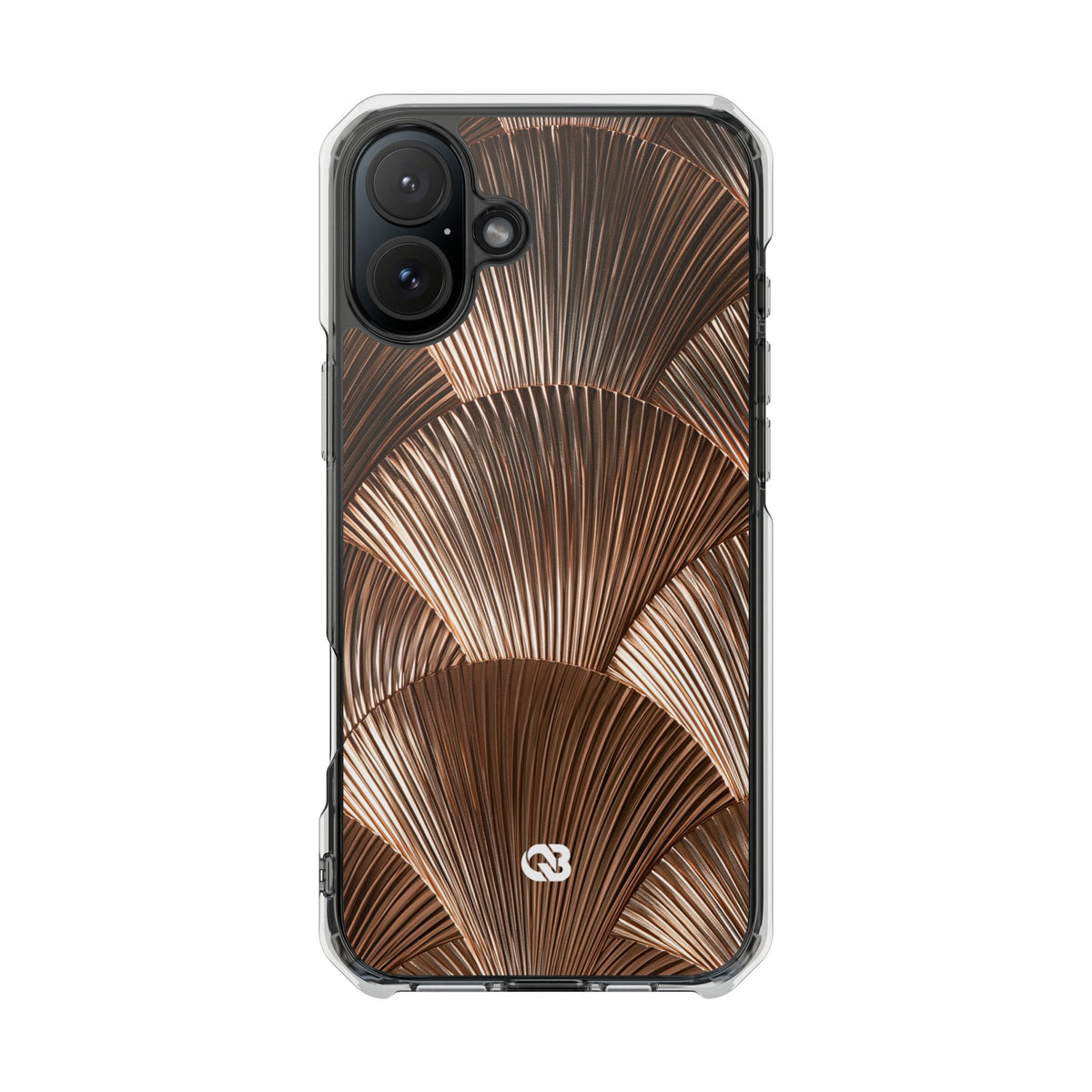 Rose Gilded Fan · Clear Impact Magnetic Phone Case for iPhone · Gold