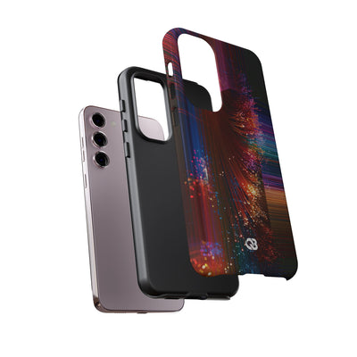 Black Tough Phone Case for Samsung - Cyber Optic Streak