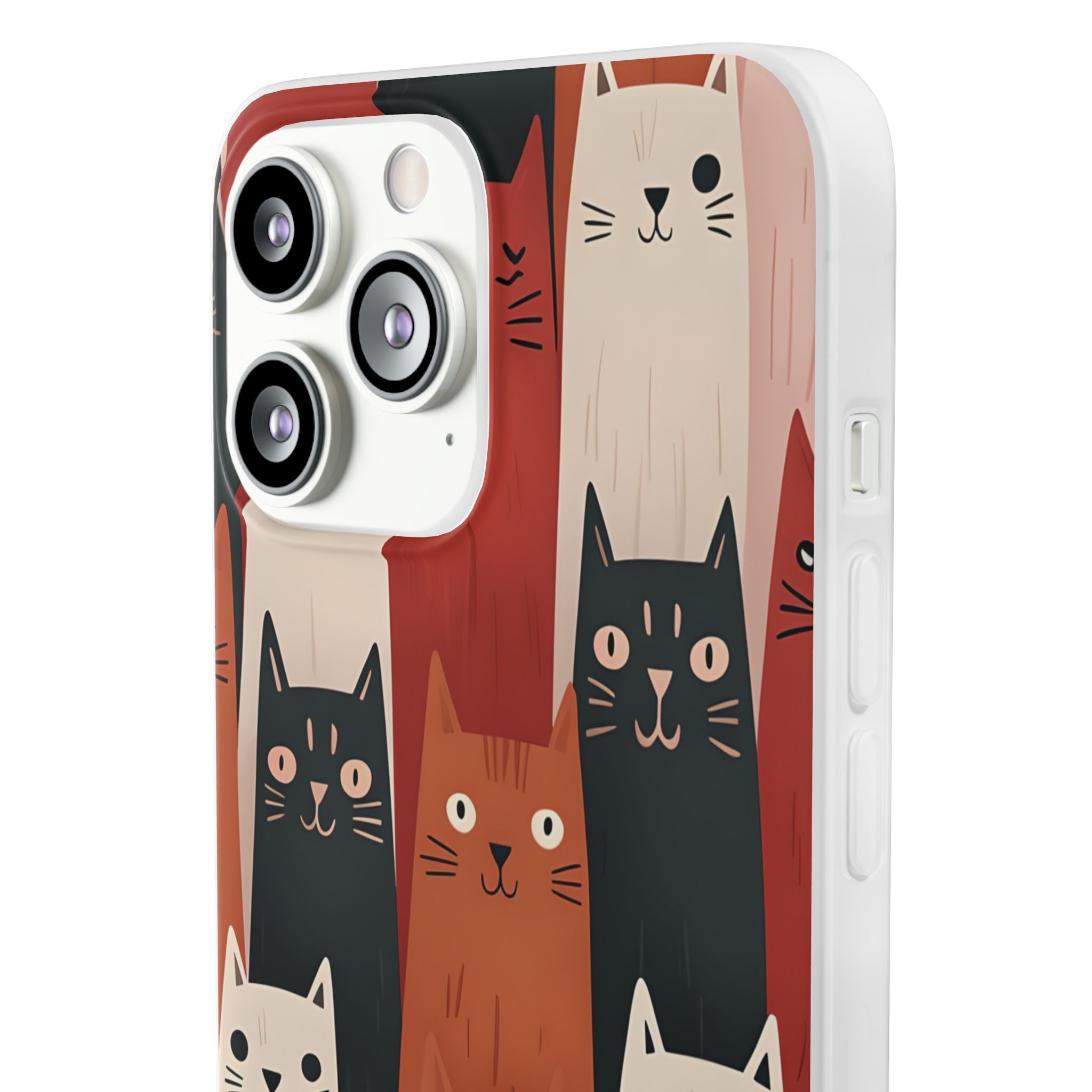 Elongated Cats Zwart iPhone 13 Pro Max - Soft