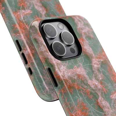 Coral Pixel Matrix · Tough 2.0 Magnetic Phone Case for iPhone · Green