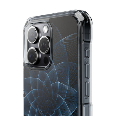 Blue Impact MagSafe Phone Case for iPhone - Cobalt Geometric Bloom