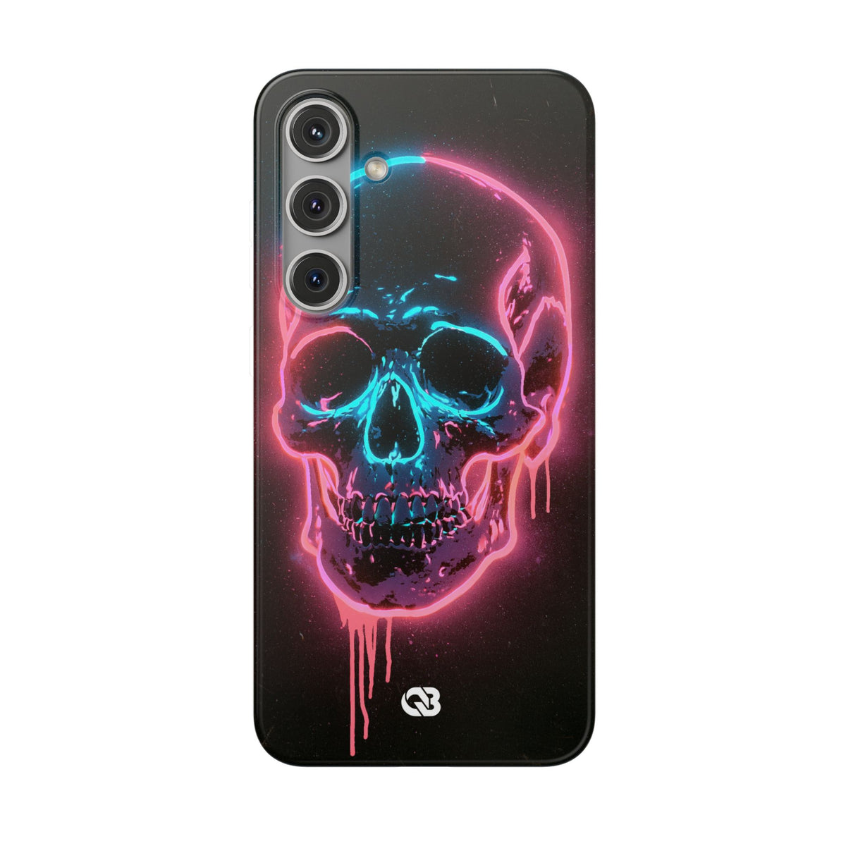 Neon Drip Skull · Lite Phone Case for Samsung · Black