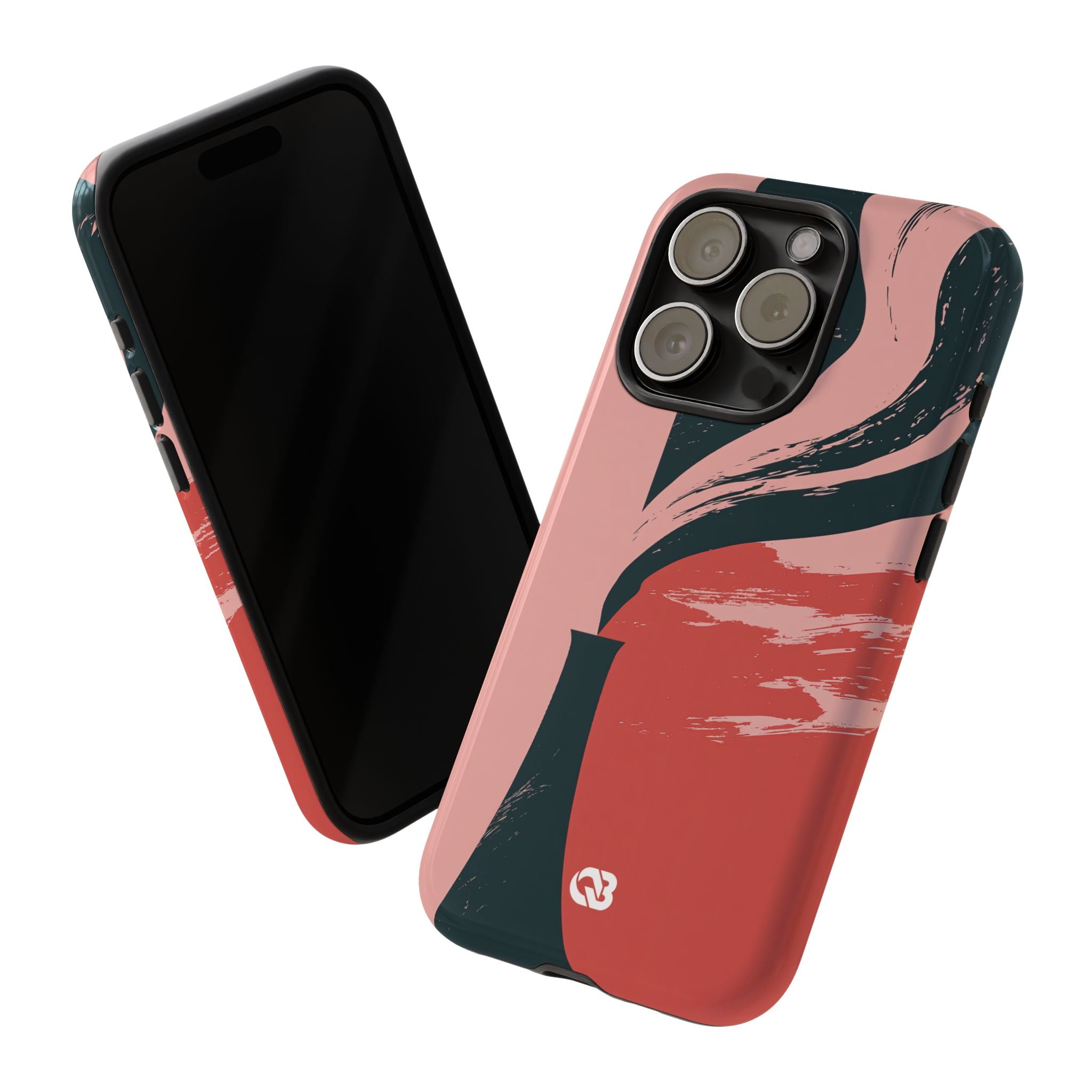 Pink Tough Phone Case for iPhone - Cinder Rose Plume