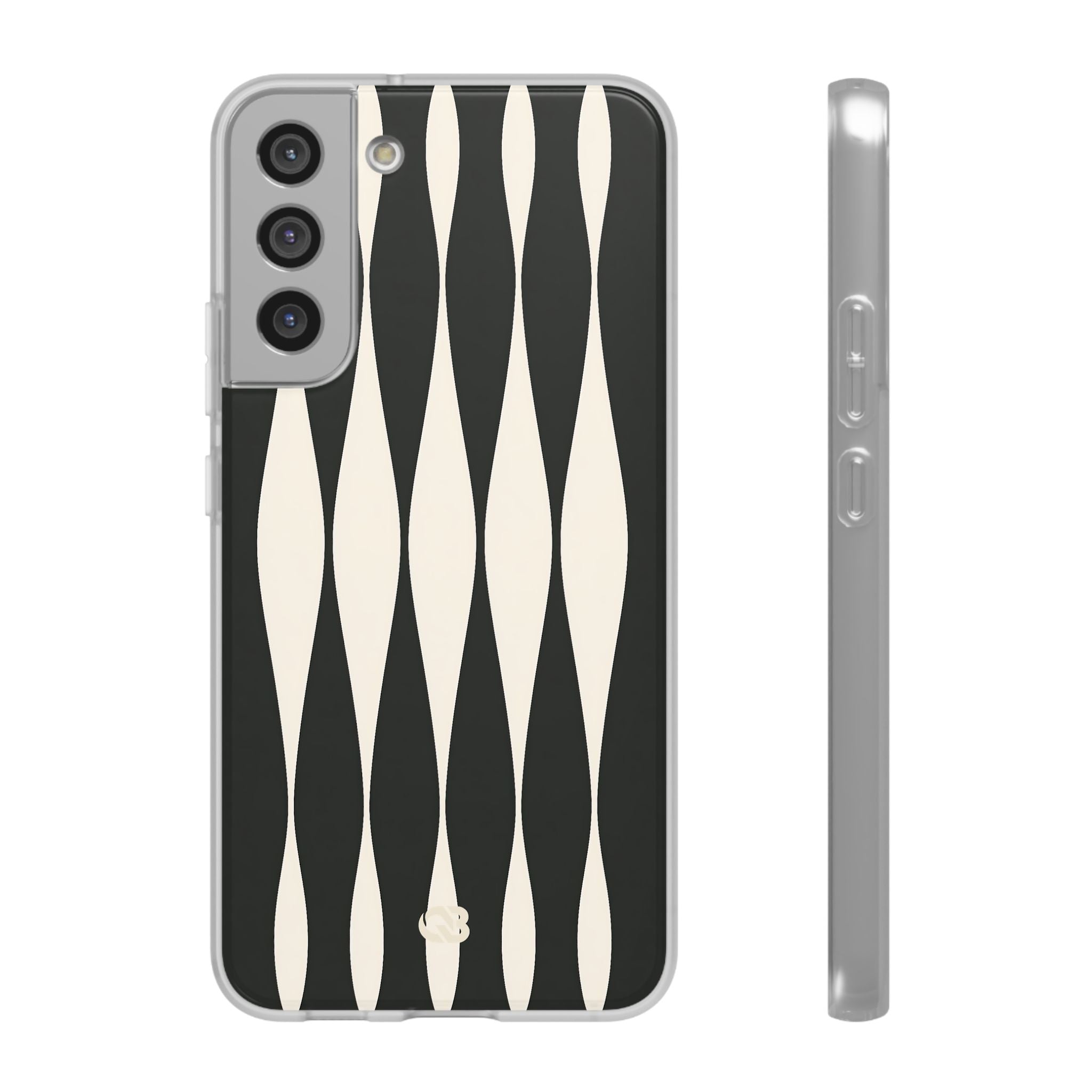 Black Lite Phone Case for Samsung - Ivory Spindle Grid