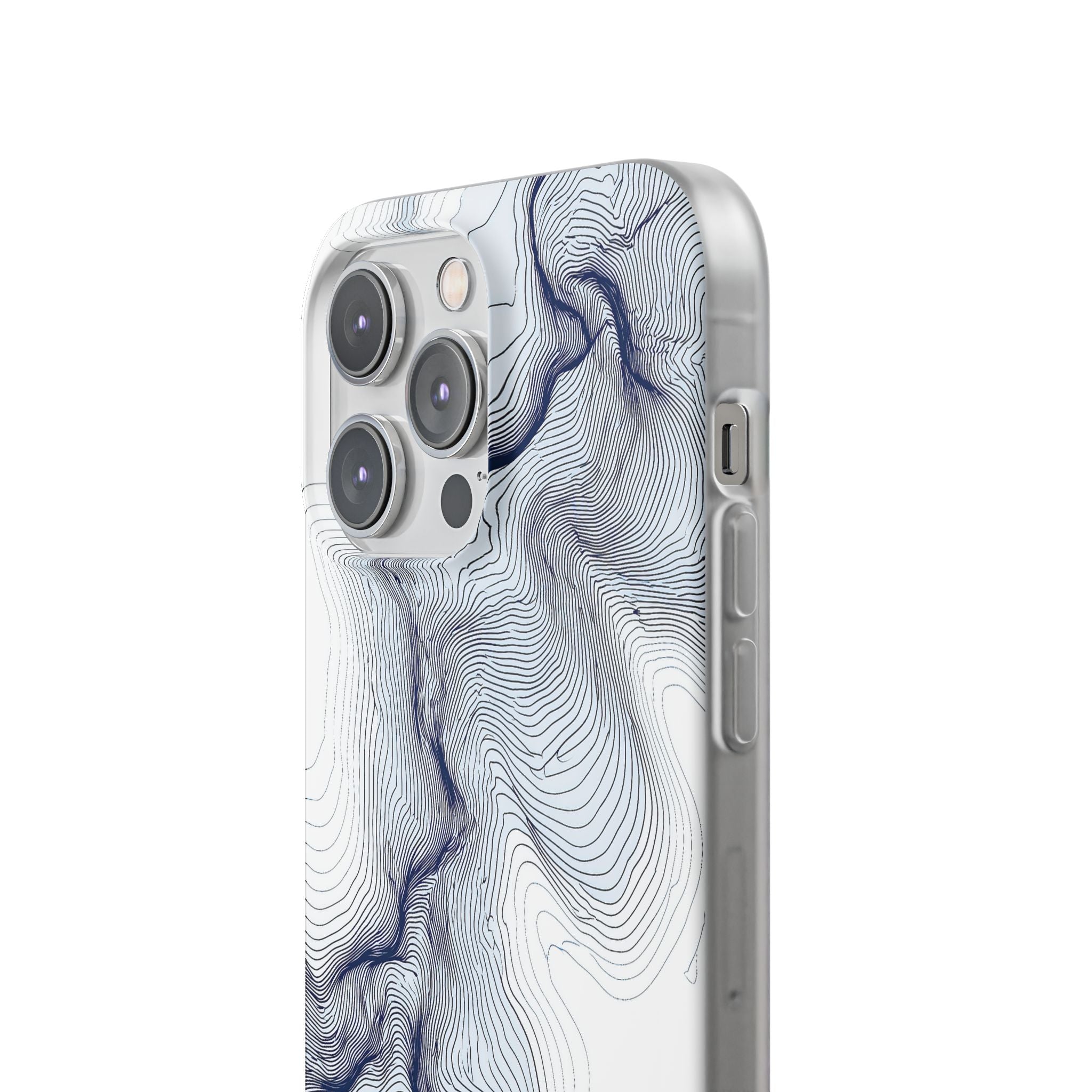 White Lite Phone Case for iPhone - Nordic Ridge Topo