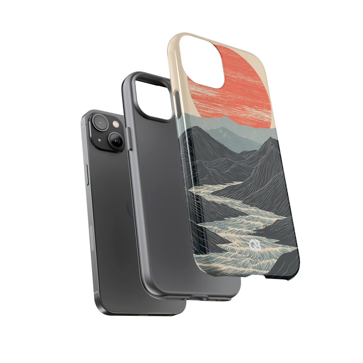 Crimson Ridge Horizon · Tough Phone Case for iPhone · Black