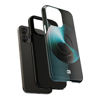 Blue Tough 2.0 Magsafe Phone Case for iPhone - Cyan Vector Sphere