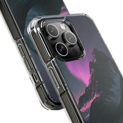 Arctic Aurora Summit · Clear Impact Magnetic Phone Case for iPhone · Black
