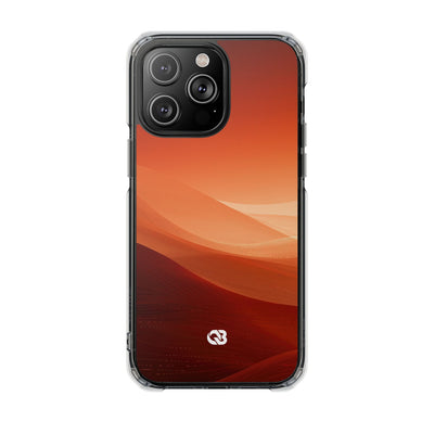 Terracotta Dune Ridges · Clear Impact Magnetic Phone Case for iPhone · Orange