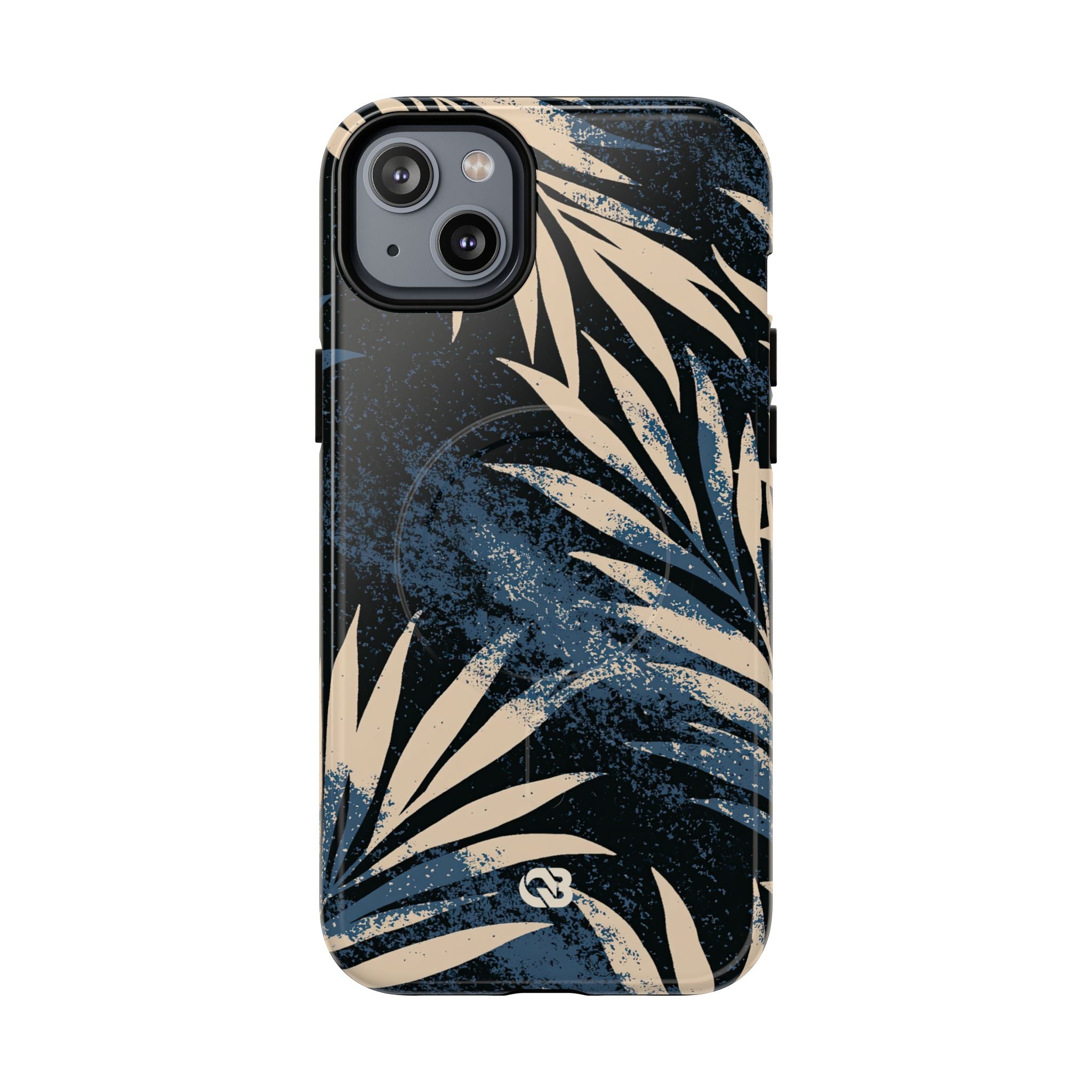 Blue Tough 2.0 Magsafe Phone Case for iPhone - Indigo Sandstone Palm