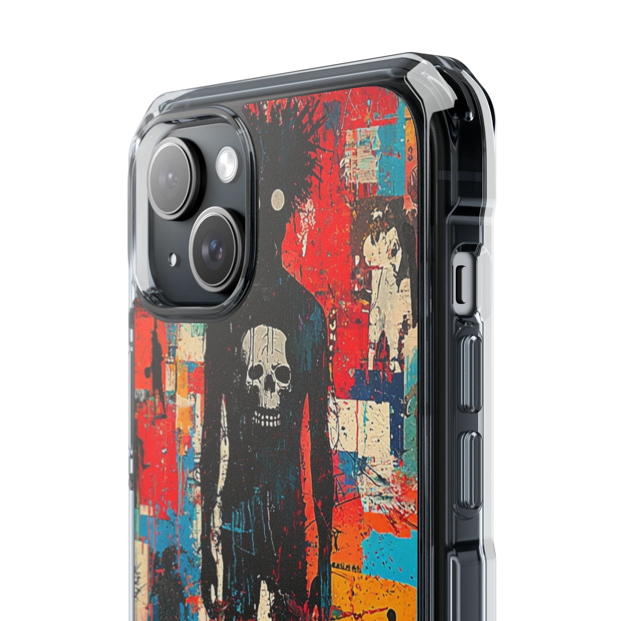 Spiky Skull Silhouette iPhone 15 Plus Case - Impact