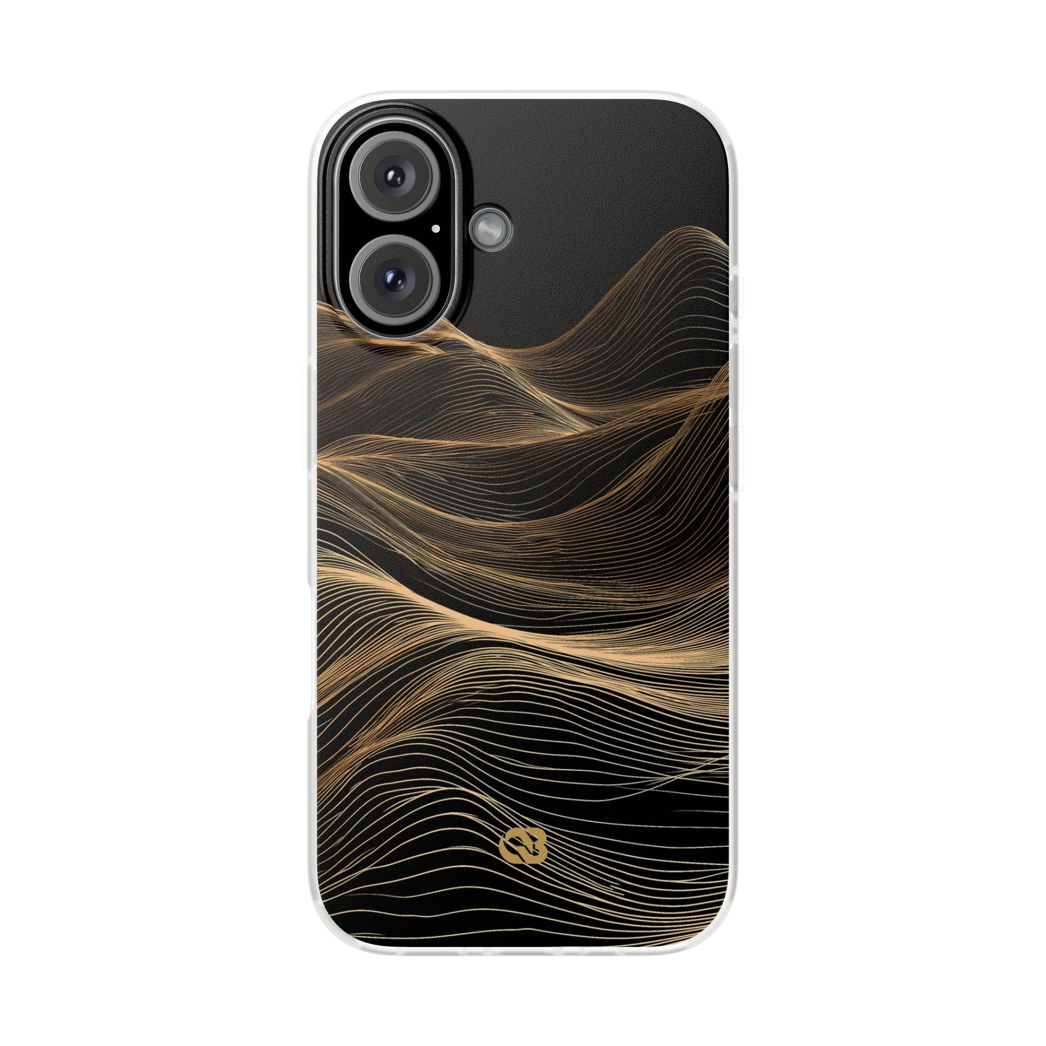Black Lite Phone Case for iPhone - Copper Topo Ridge