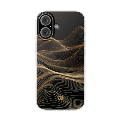 Black Lite Phone Case for iPhone - Copper Topo Ridge