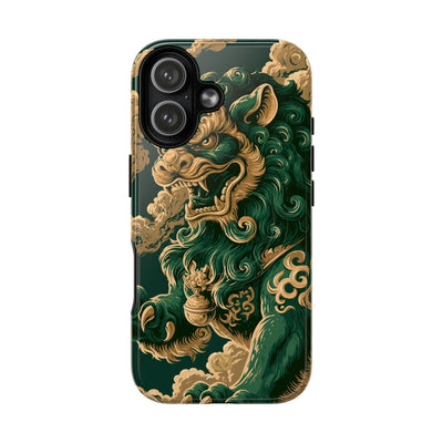Imperial Guardian Lion · Tough 2.0 Magnetic Phone Case for iPhone · Green