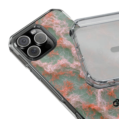 Coral Pixel Matrix · Clear Impact Magnetic Phone Case for iPhone · Green
