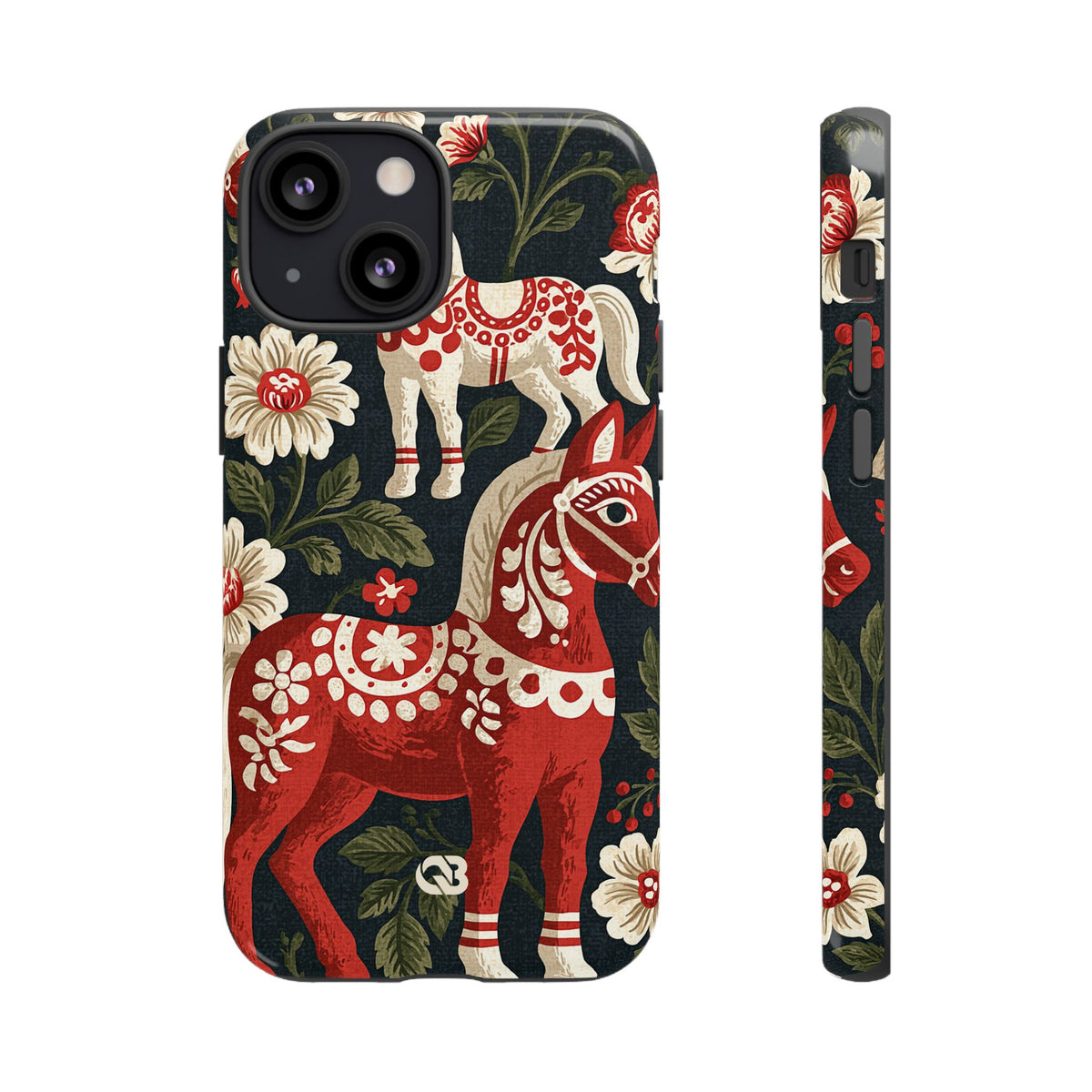 Nordic Dala Meadow · Tough Phone Case for iPhone · Red