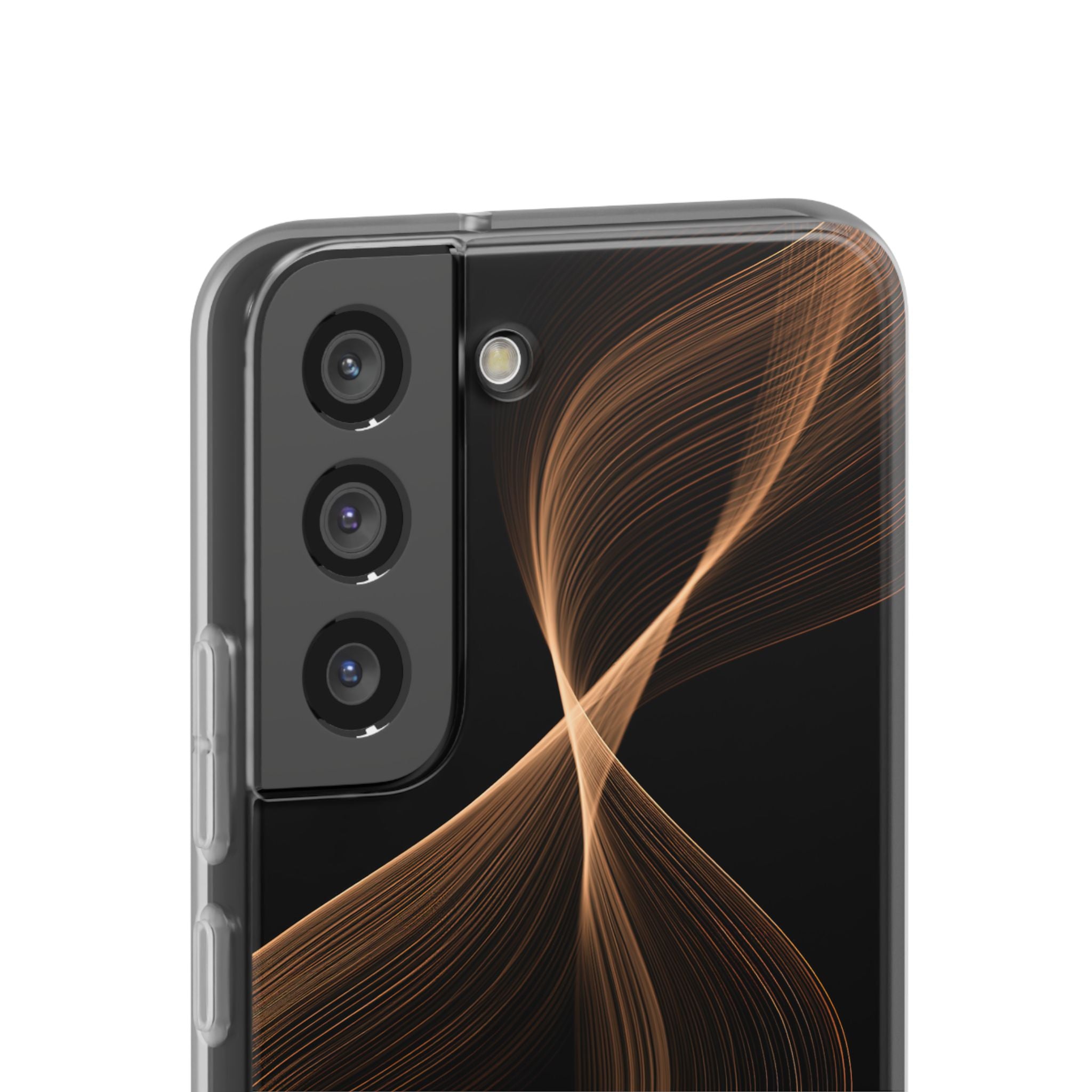 Brown Lite Phone Case for Samsung - Copper Silk Wave