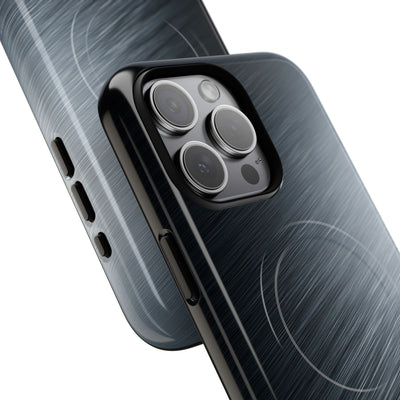 Grey Tough 2.0 Magsafe Phone Case for iPhone - Charcoal Brushed Steel