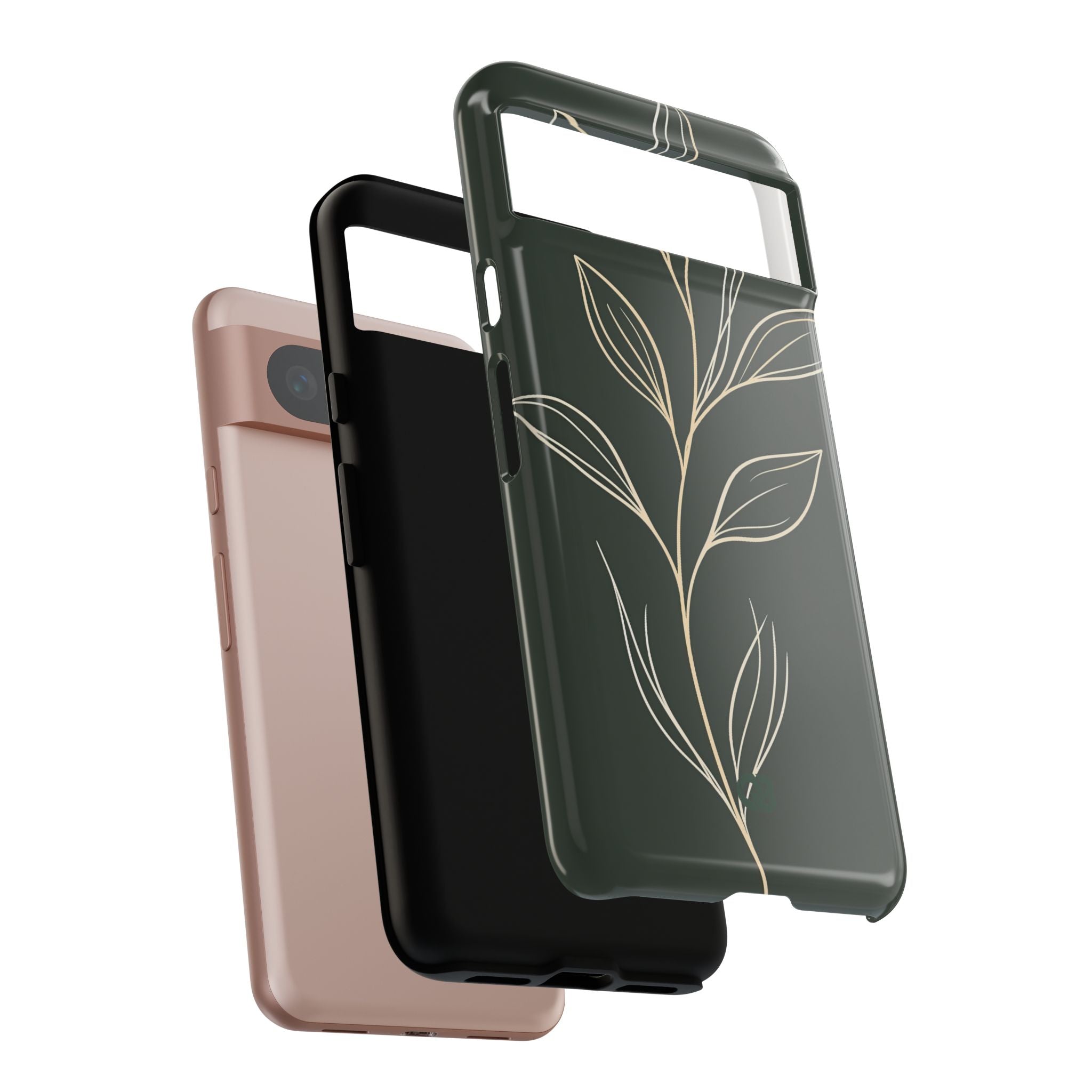 Green Tough Phone Case for Google Pixel - Deep Moss Willow