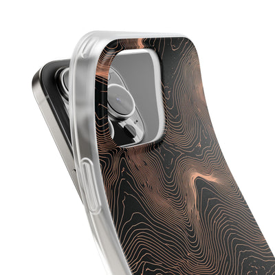 Orange Lite Phone Case for iPhone - Salmon Ridge Topo