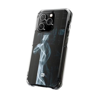 Fractured Smoke · Clear Impact Magnetic Phone Case for iPhone · Black