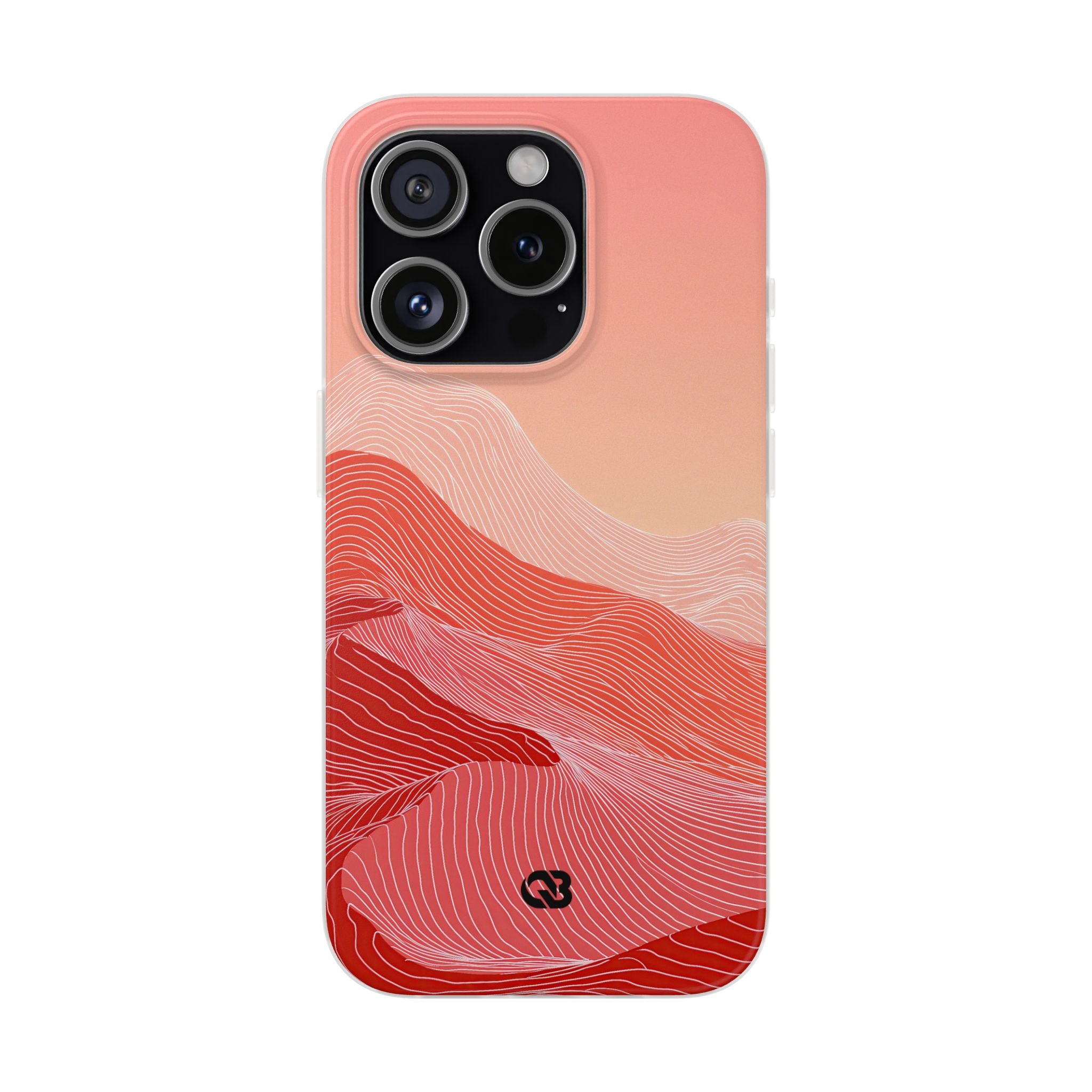 Red Lite Phone Case for iPhone - Crimson Ridge Contour