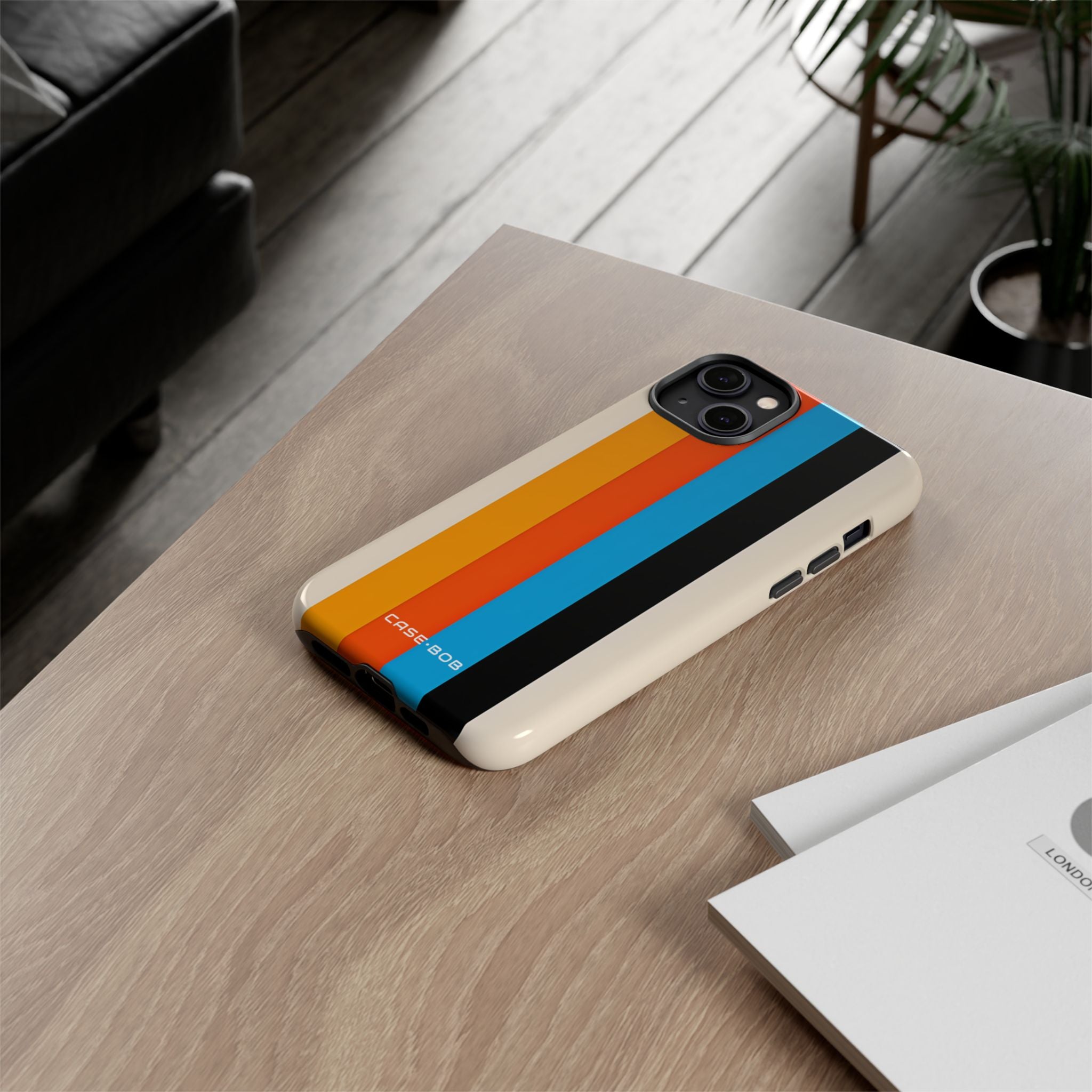 Lebendige Streifen Harmonie iPhone 14 Plus Case - Tough