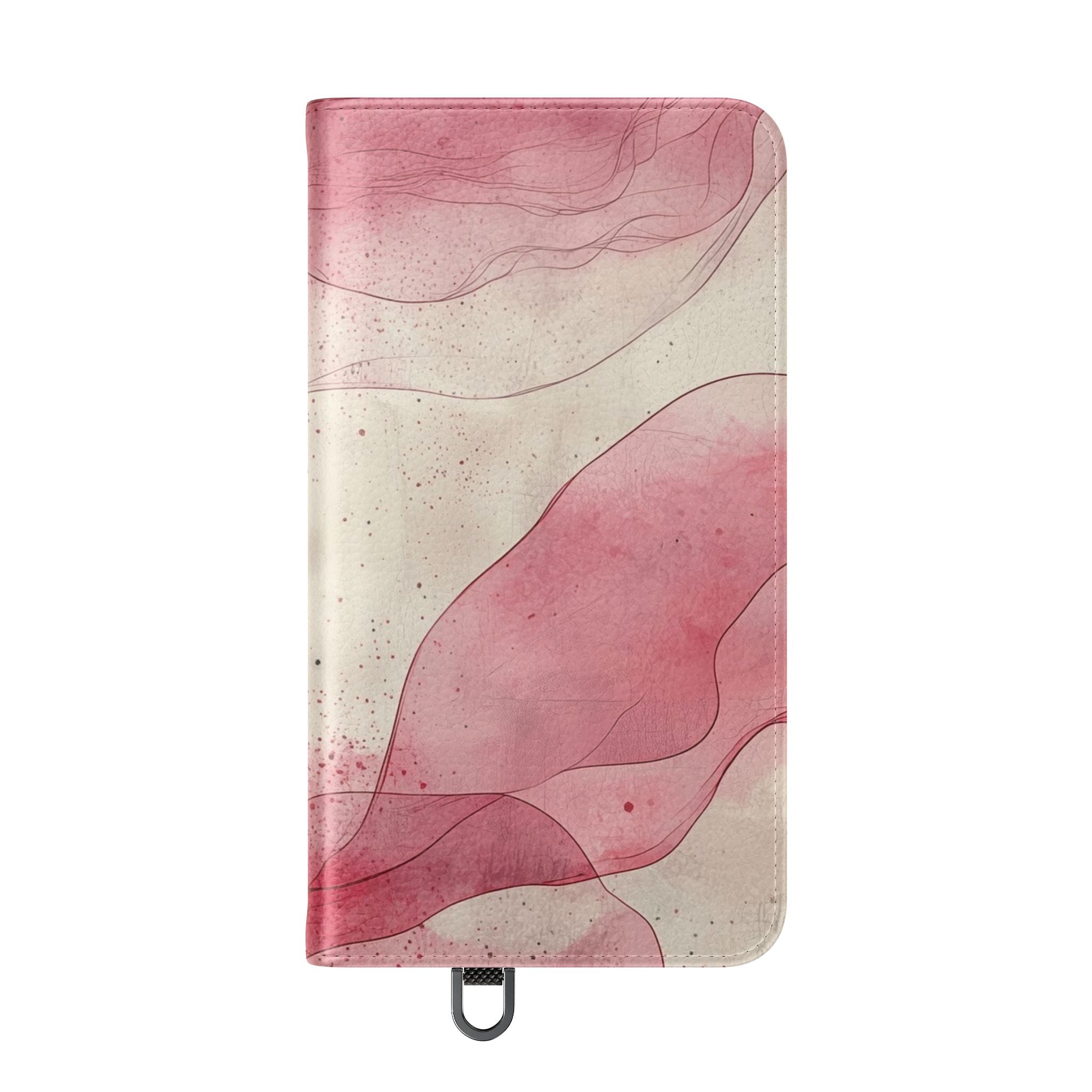 Crimson Ribbon Waves - Samsung S24 Case - Wallet