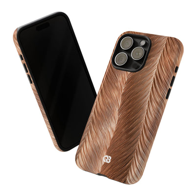Rose Gold Weave · Tough Phone Case for iPhone · Brown