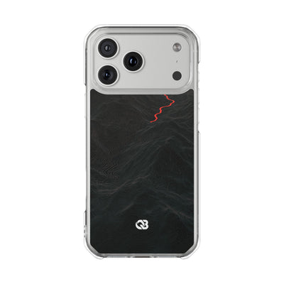 Crimson Ridge Pass · Clear Impact Magnetic Phone Case for iPhone ·  Black