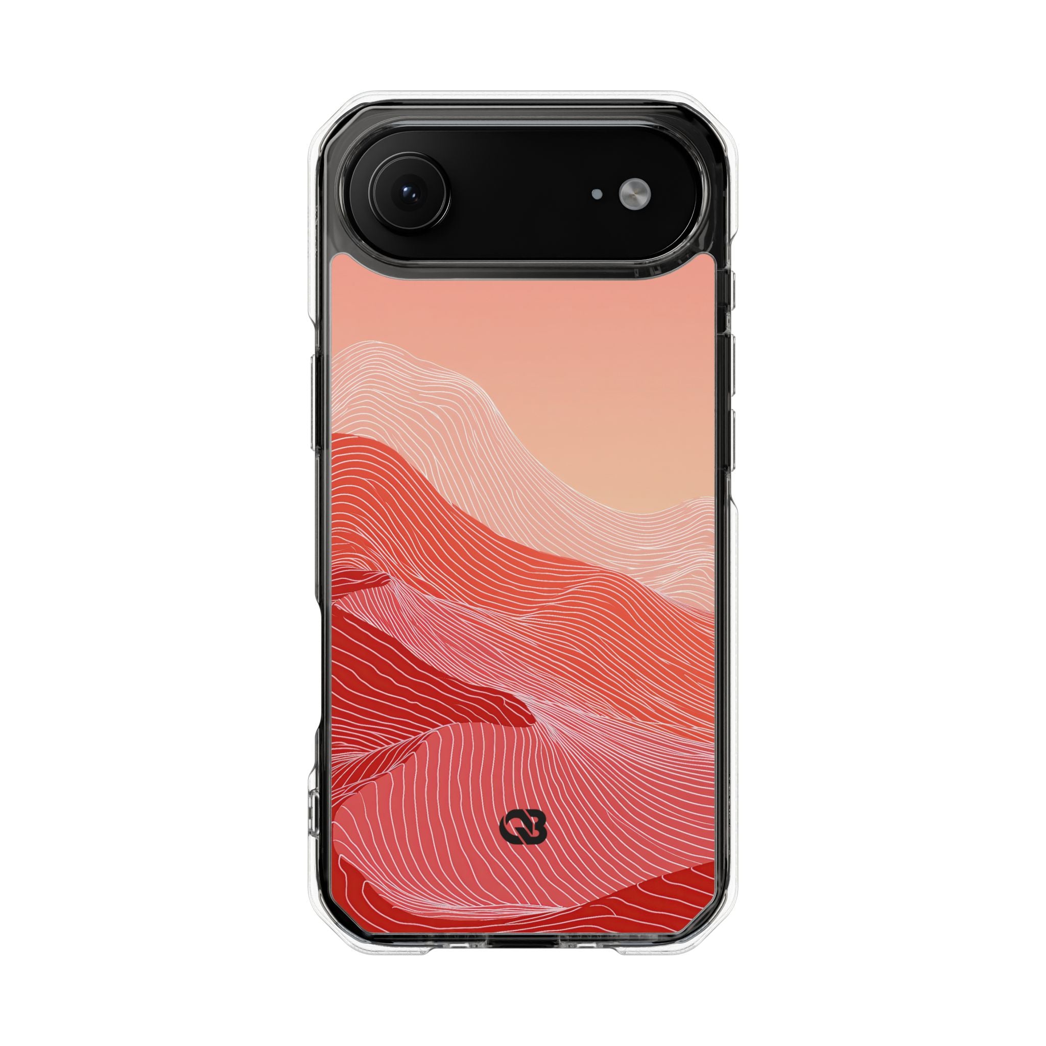 Red Impact MagSafe Phone Case for iPhone - Crimson Ridge Contour