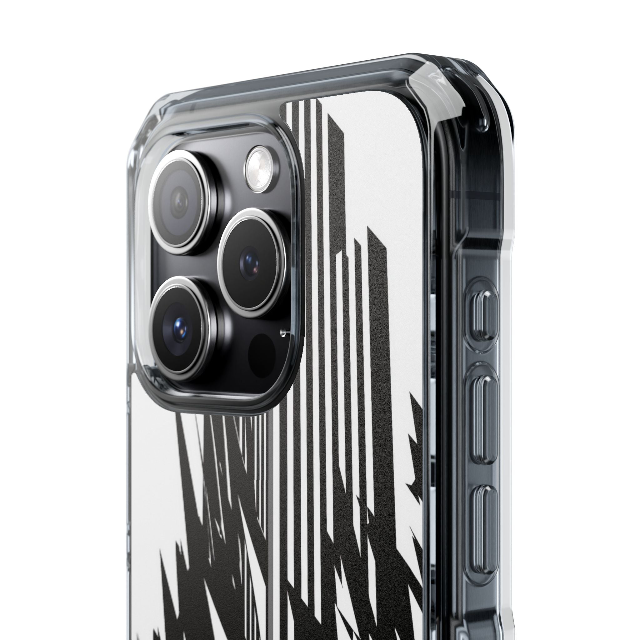 White Impact MagSafe Phone Case for iPhone - Shattered Vector Spire