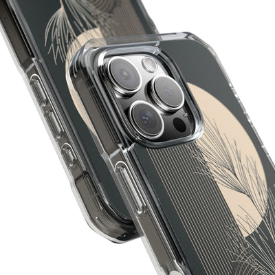 Black Impact MagSafe Phone Case for iPhone - Obsidian Sand Willow