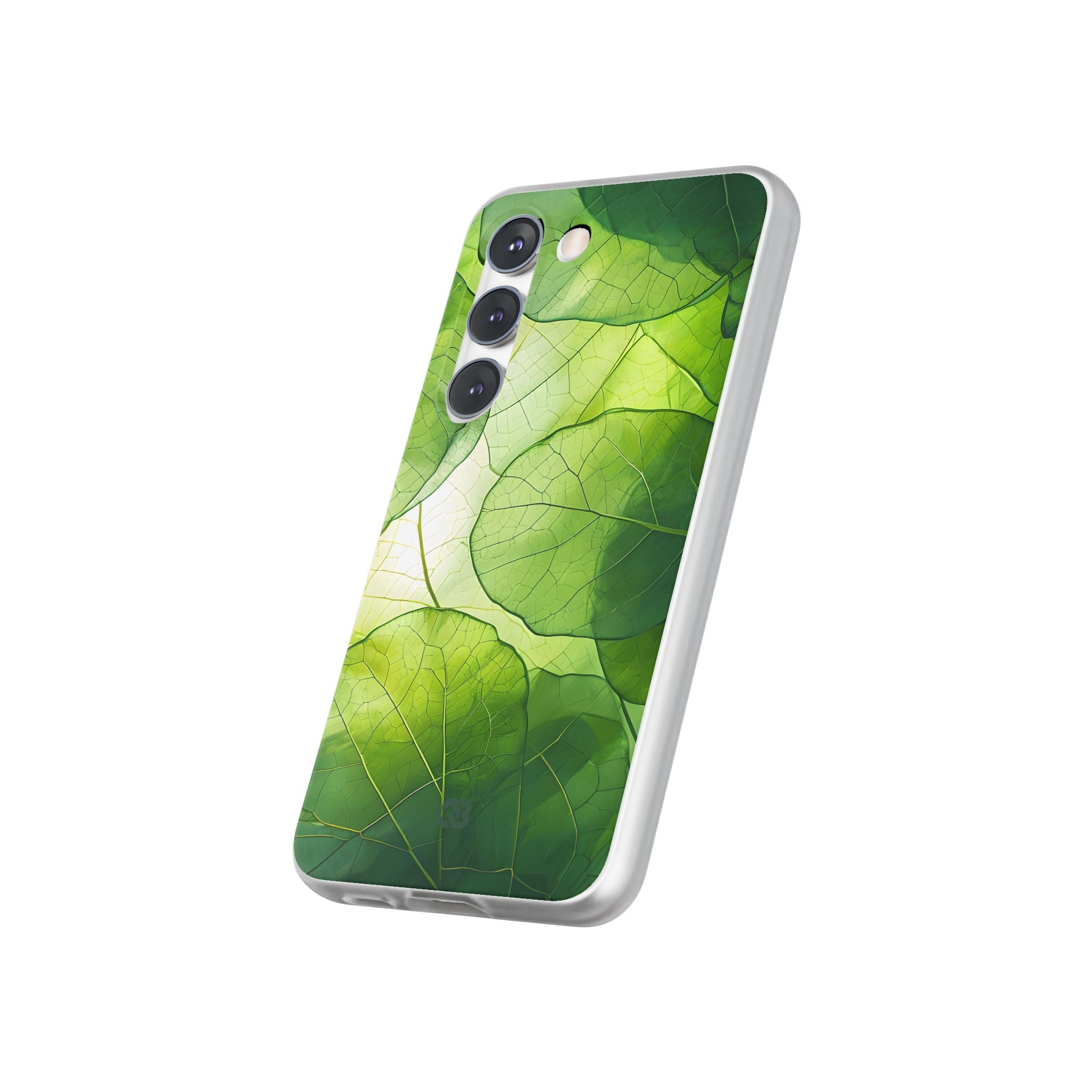 Emerald Leaf Veins · Soft Phone Case for Samsung