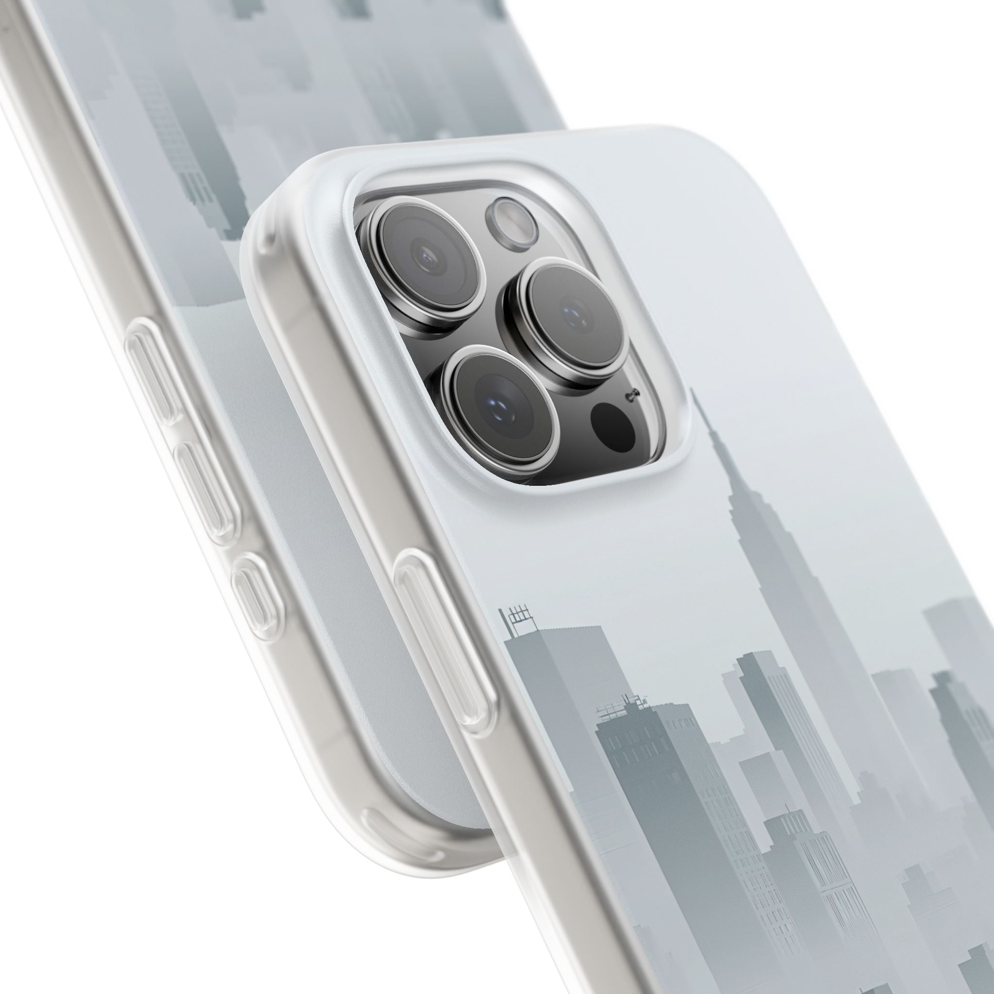 Grey Lite Phone Case for iPhone - Steel Mist Skyline