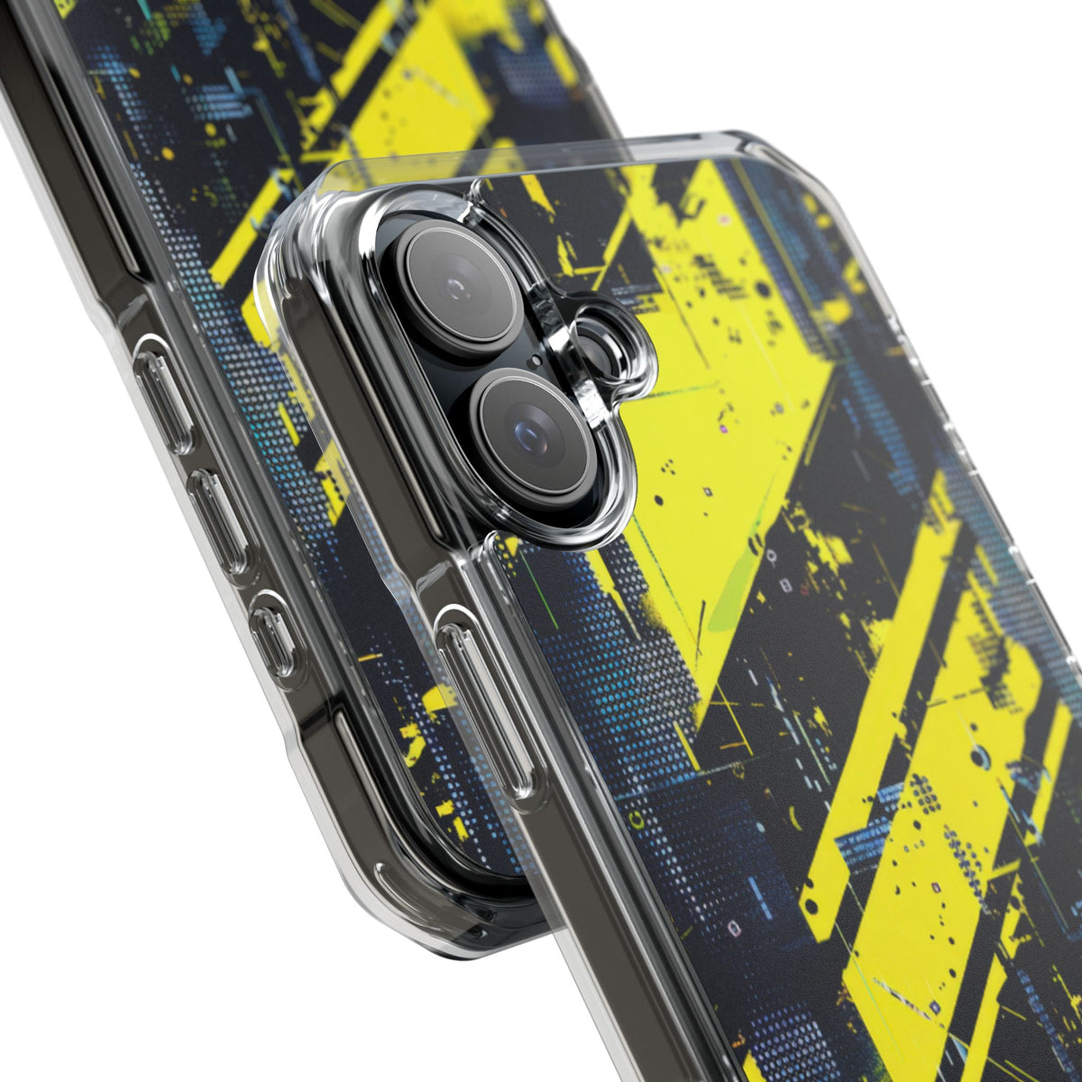 Acid Hazard · Clear Impact Magnetic Phone Case for iPhone ·  Yellow